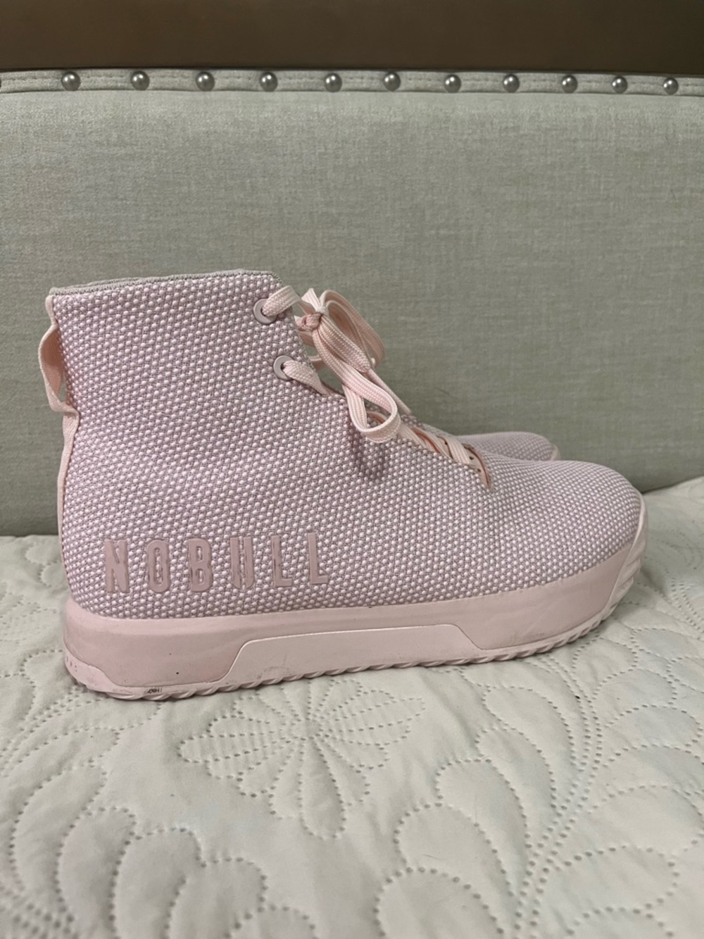 Nobull Dusty Rose Superfabric High Top Impact Trainer Shoes - Size 9.5 W/ 8 M